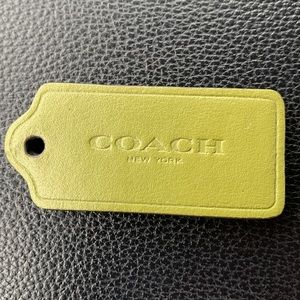 Coach New York Leather Tag - Olive Green “Dog Tag” Size and Shape